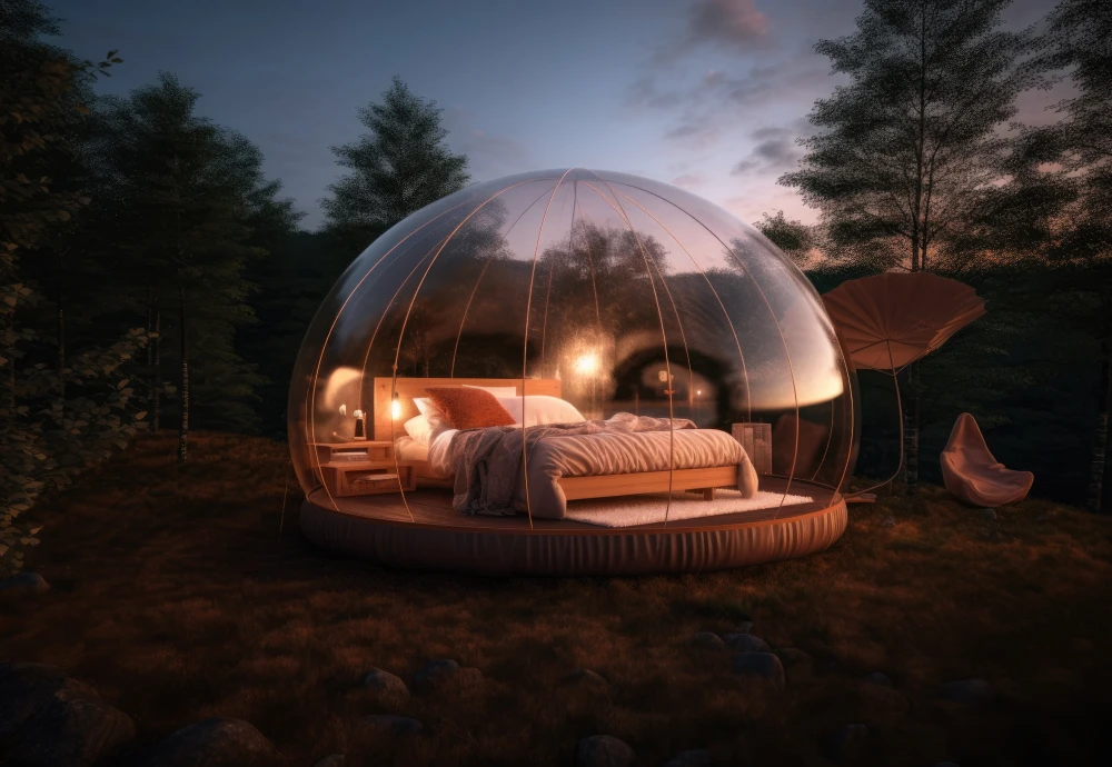 living in a bubble tent